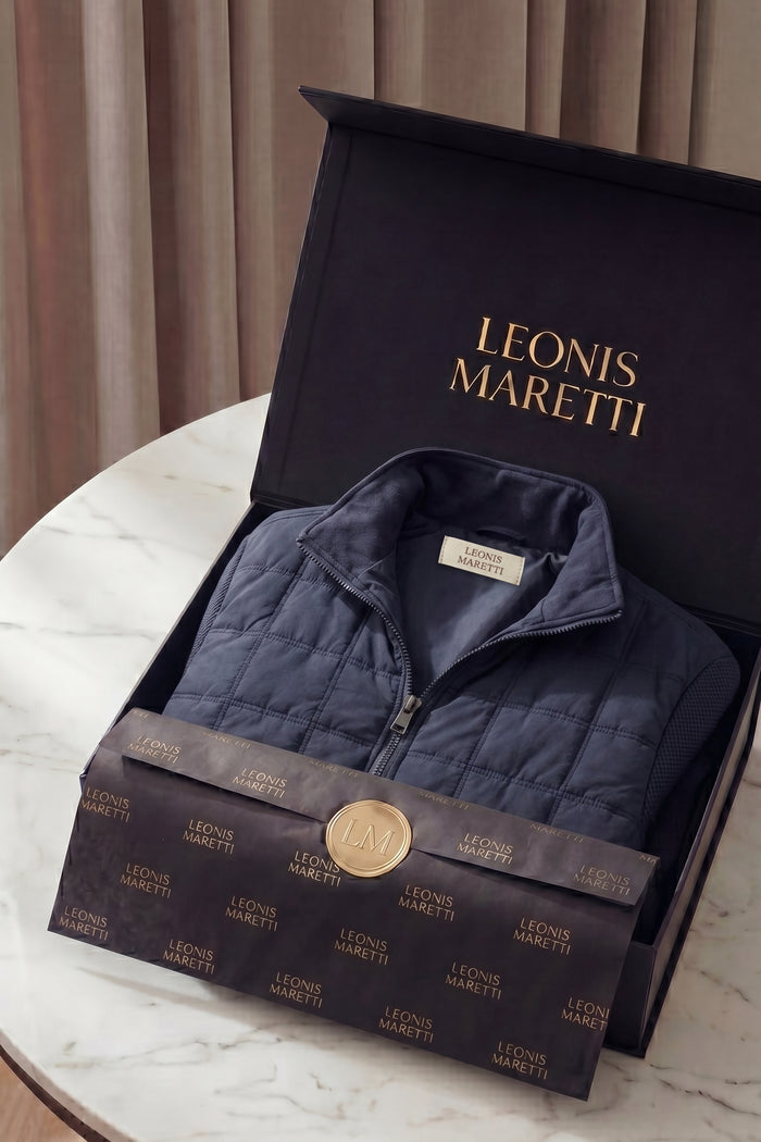Frosinone Quilted Hybrid Jacket Dark Blue