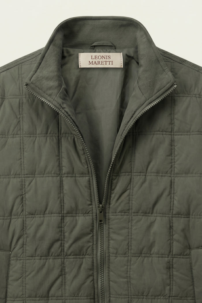 Frosinone Quilted Hybrid Jacket Olive Green