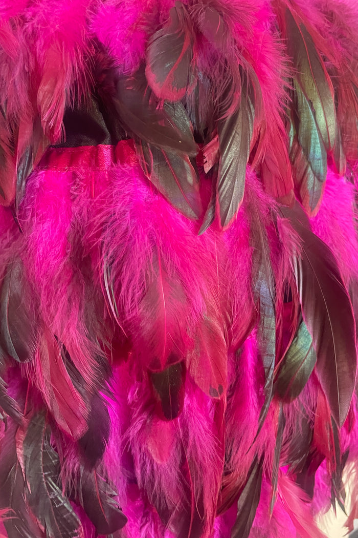 Fuschia Feather Mini Skirt image 1