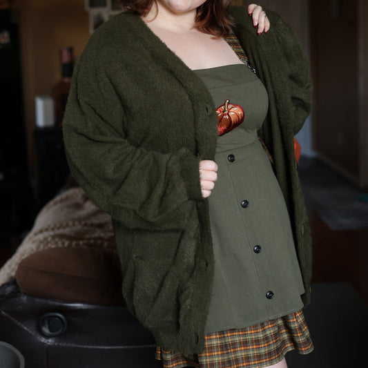 Fuzzy Moss Cardigan