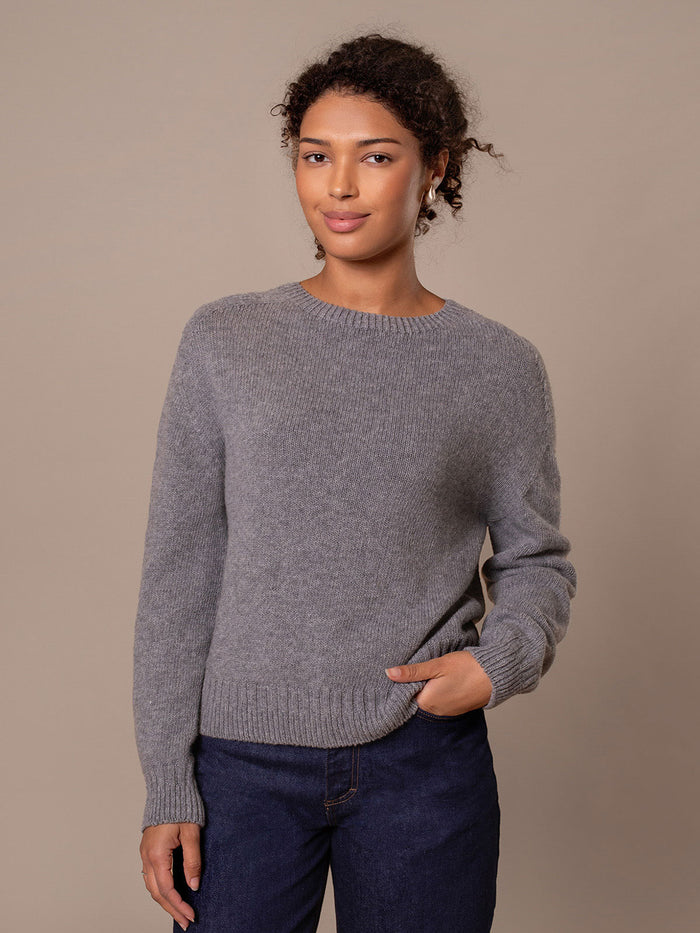 Gansey Detail Crew Neck Jumper