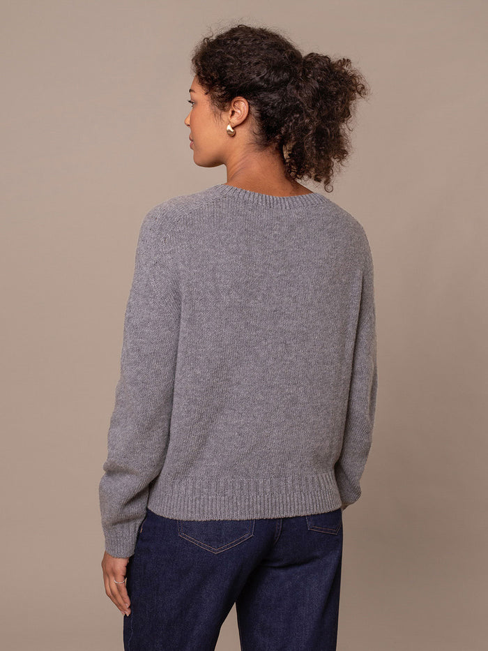 Gansey Detail Crew Neck Jumper
