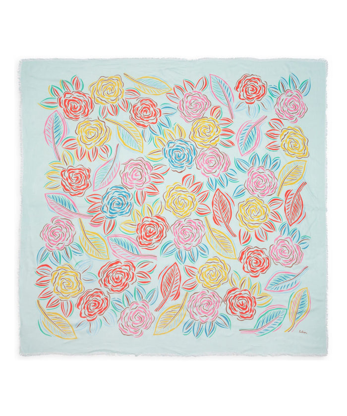 Gestural Rose Square in color multi