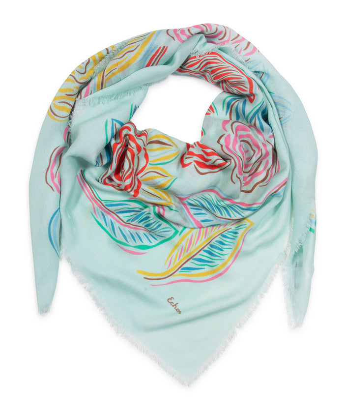 Gestural Rose Square in color multi