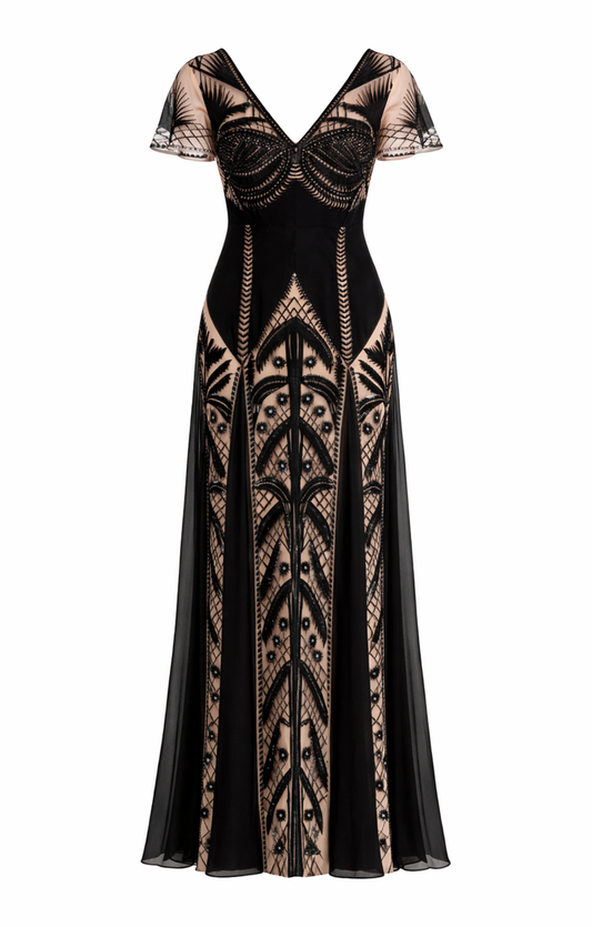 Giselle Gown - Black Mix