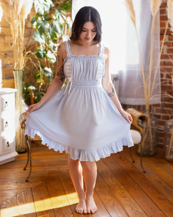 Goddess Nightgown in Blue (Pre-Order CLOSED)(ESD: September 5th - 15th, 2026)