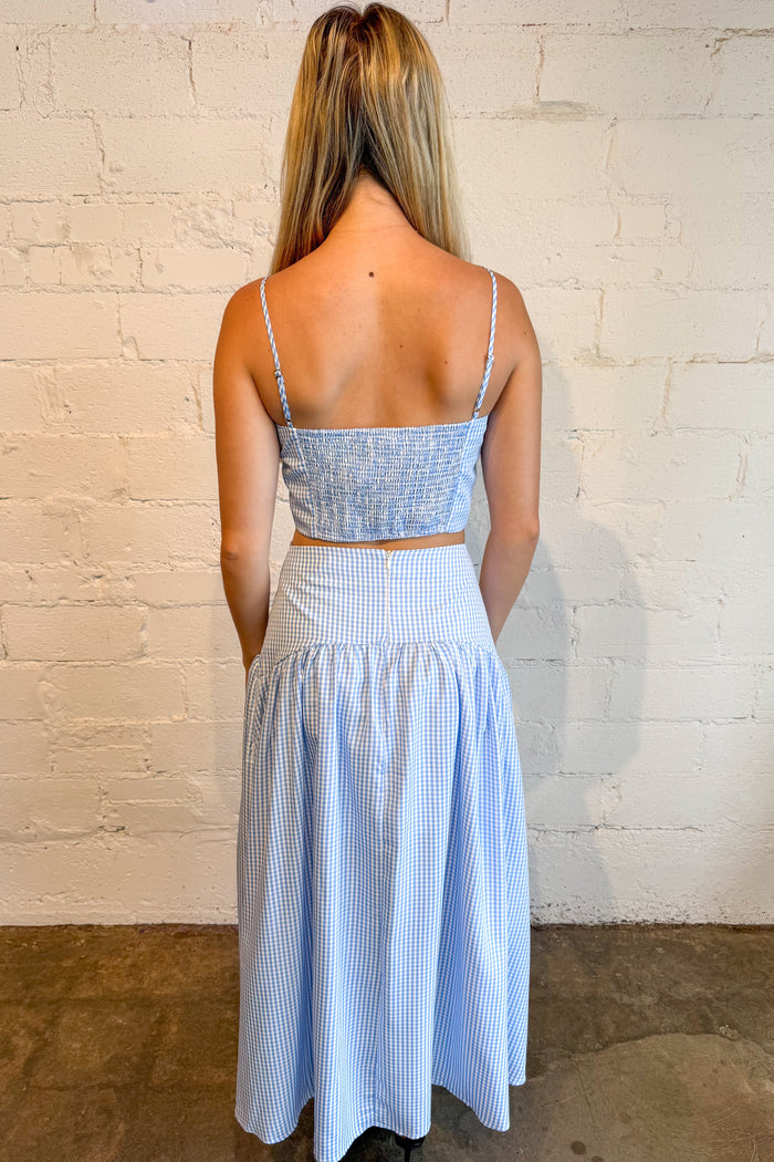 Gracie Gingham Maxi Skirt
