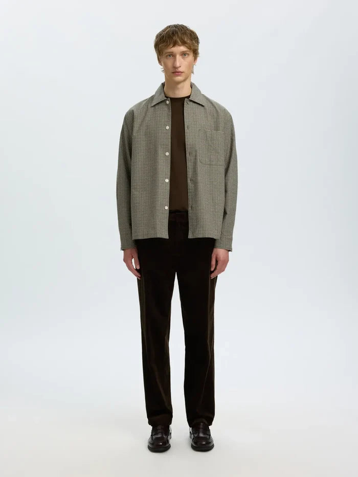 Green Brushed Check Relaxed Fit Shirt