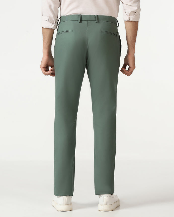Green Solid Khakis - Janis