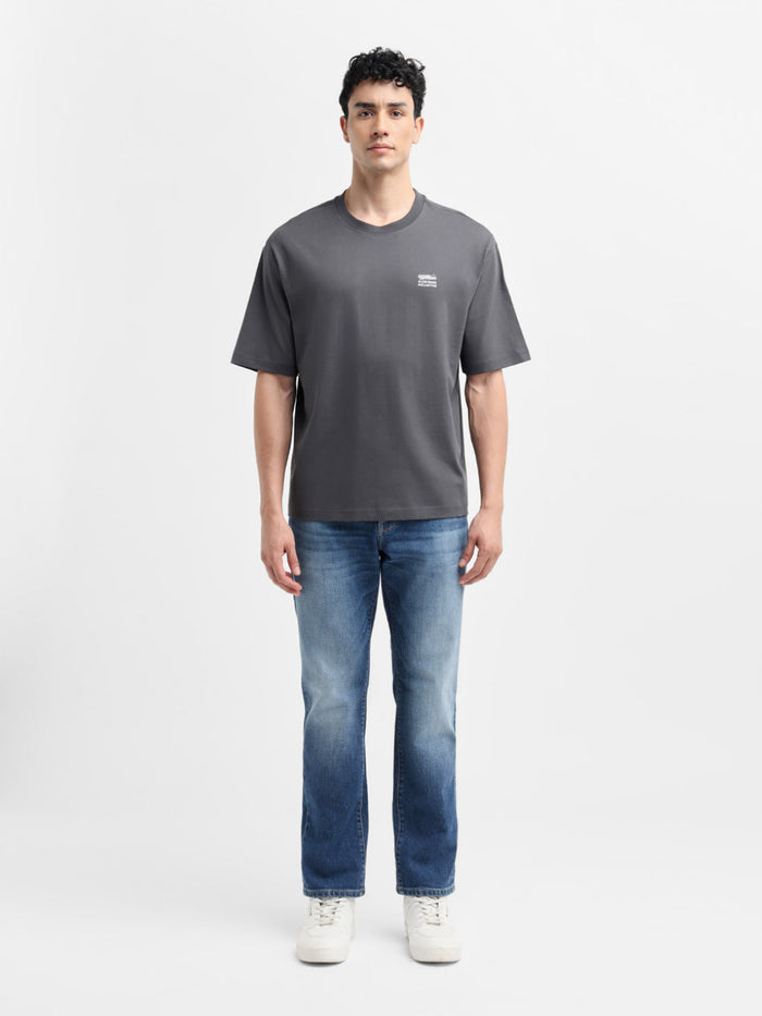 Grey Printed Relaxed Fit T-shirt