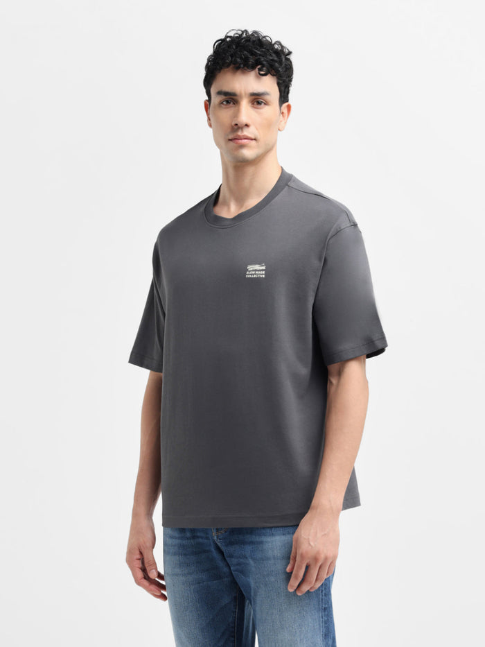 Grey Printed Relaxed Fit T-shirt