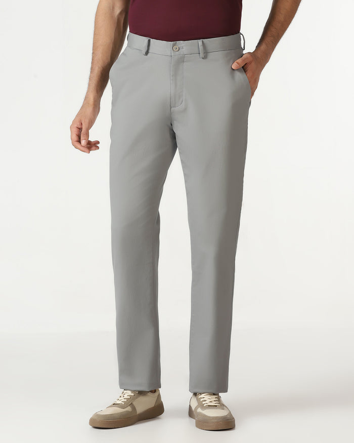Grey Solid Khakis - Mario