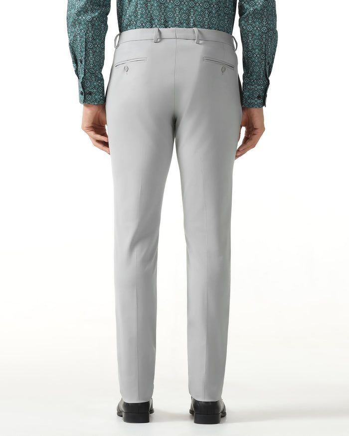 Grey Solid Trouser - Oak
