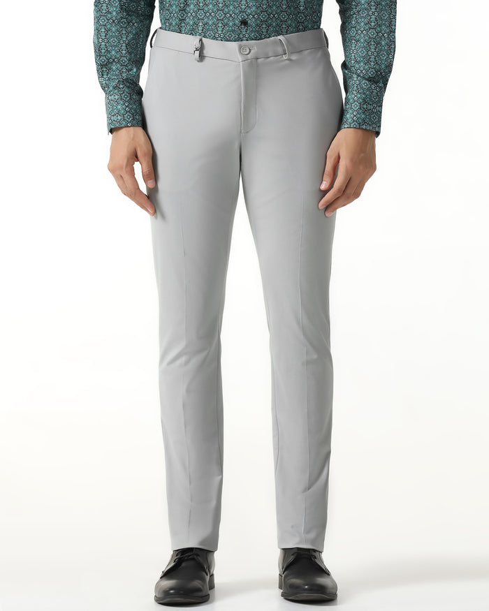 Grey Solid Trouser - Oak