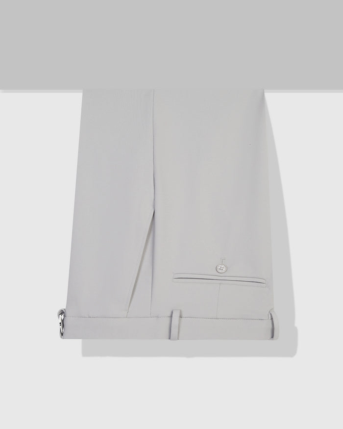 Grey Solid Trouser - Oak
