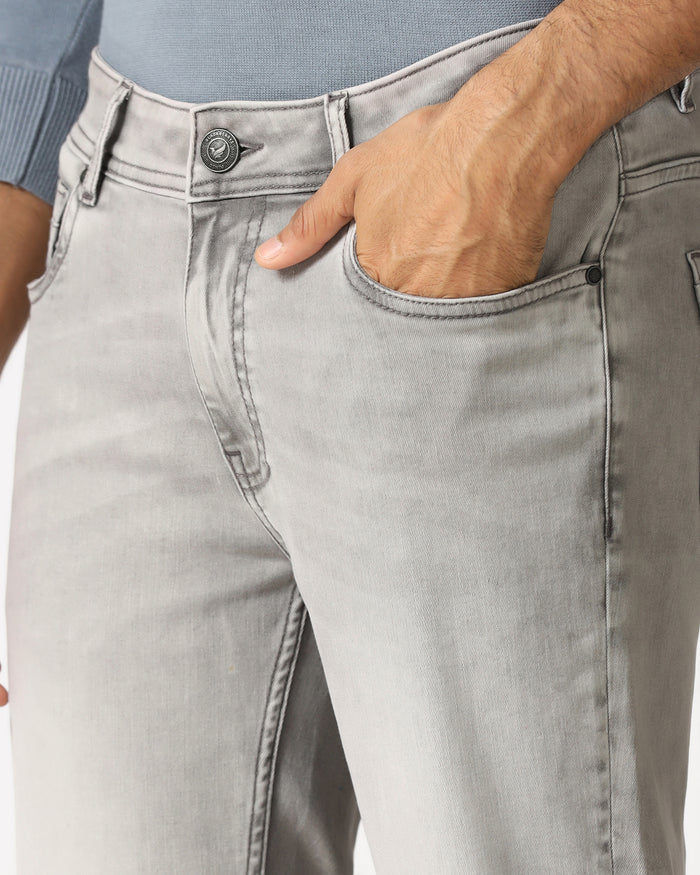 Grey Superflex Skinny Cropped Jeans - Benno