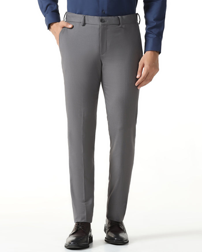 Grey Technowaist Textured Trouser - Hennessy