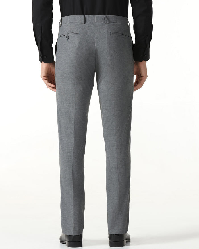 Grey Textured Trouser - Barrel