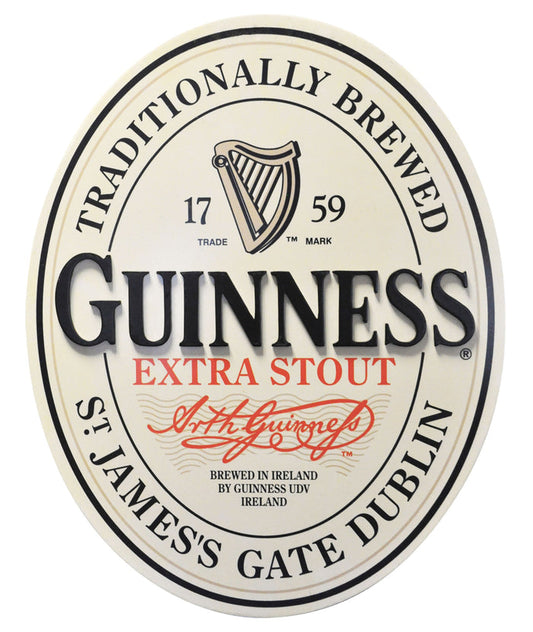 Guinness 3-D Oval Label Wall Art