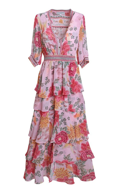Hale Bob Wisteria Tiered Maxi Dress