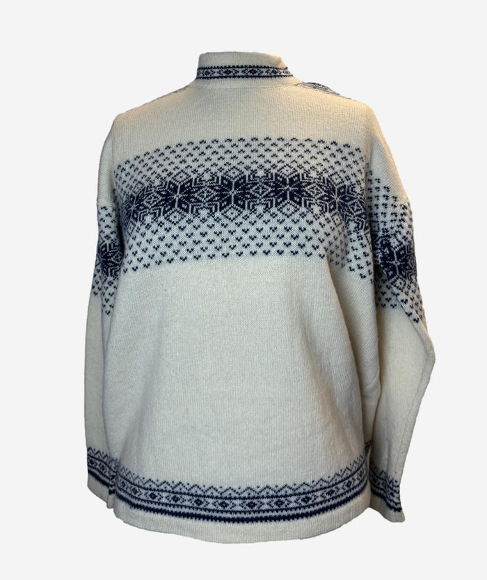 Hammerschmid Wool Blue & White Knit Sweater image 0