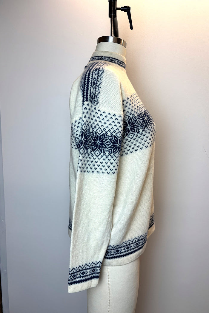 Hammerschmid Wool Blue & White Knit Sweater image 1