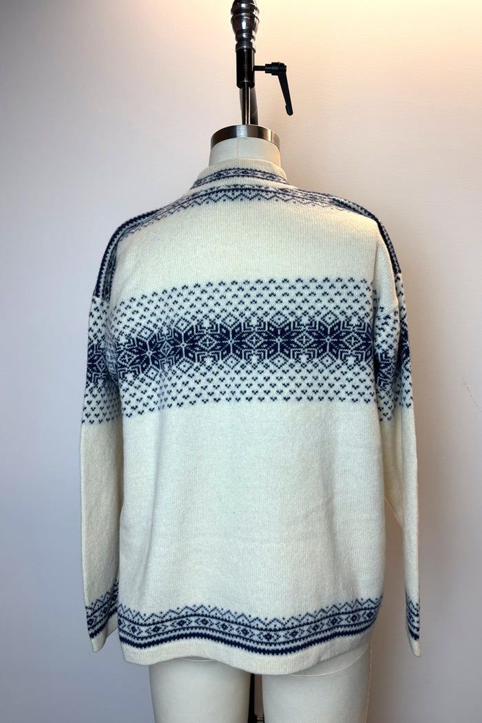 Hammerschmid Wool Blue & White Knit Sweater image 2