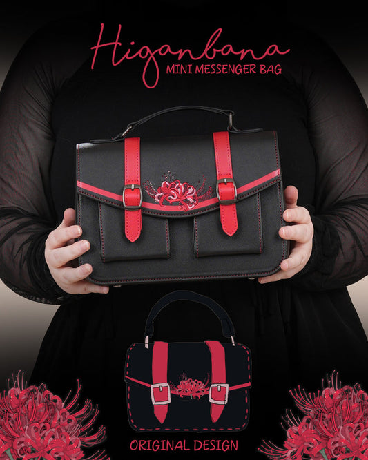 Higanbana (Spider Lily) Mini Messenger Bag