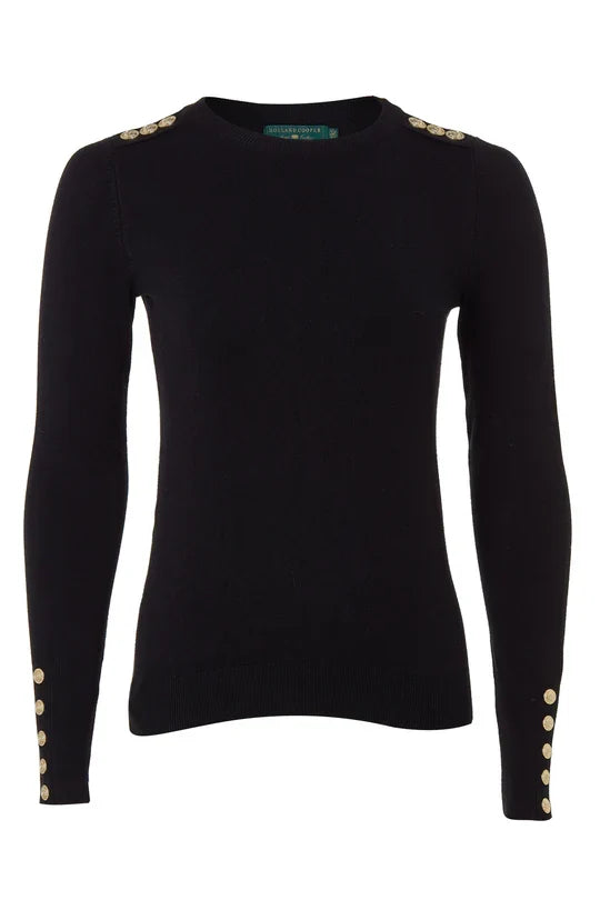 Holland Cooper Buttoned Knit Crew Neck