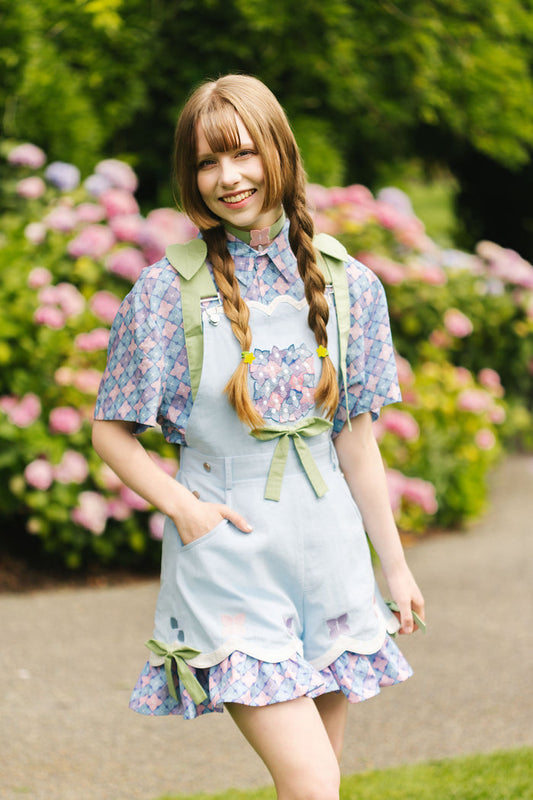 Hydrangea Overalls (100% Cotton) (Limited Pre-Order CLOSED)