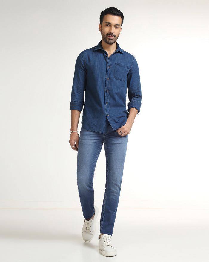 Indigo Ultrasoft Slim Fit Jeans - Franz