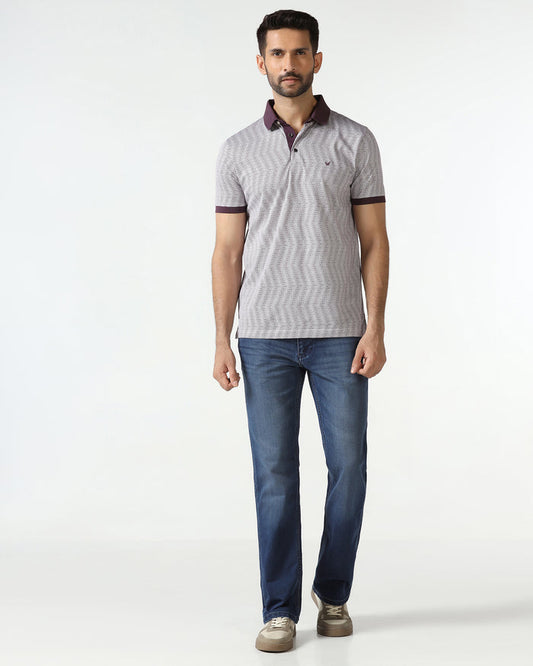 Indigo Ultrasoft Straight Comfort Jeans - Leopord