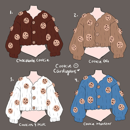 (Interest Check) Chunky 3D Cookie Cropped Cardigan - Mochipan