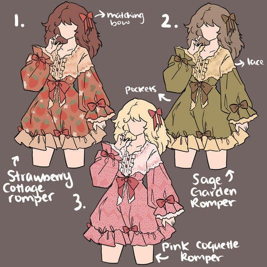 (Interest Check) Cottagecore Rompers - Mochipan