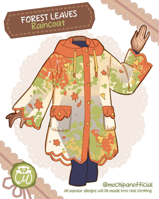 (Interest Check) Forest Leaves Raincoat