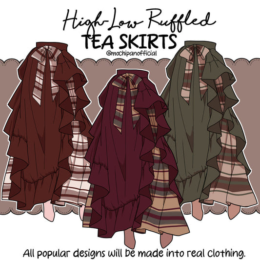 (Interest Check) High-Low Ruffled Tea Skirts (In Development)