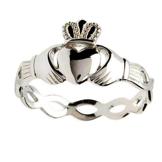 Intertwining Claddagh Ring