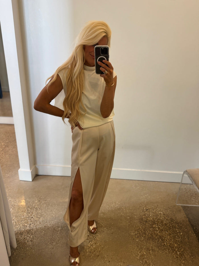 Ivory Juli Draped Cape Top - Amor Lafayette