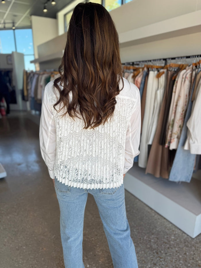 Ivory Kacey Cotton Lace Shirt - Amor Lafayette