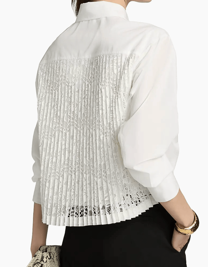 Ivory Kacey Cotton Lace Shirt - Amor Lafayette