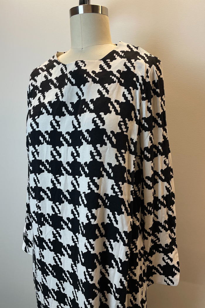 Jaeger Houndstooth Shirt Midi Dress image 4