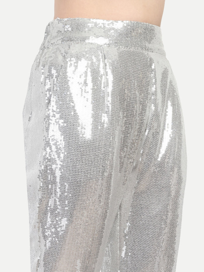 Jeena Pant women’s sequin bottomwear with stylish comfortable fit