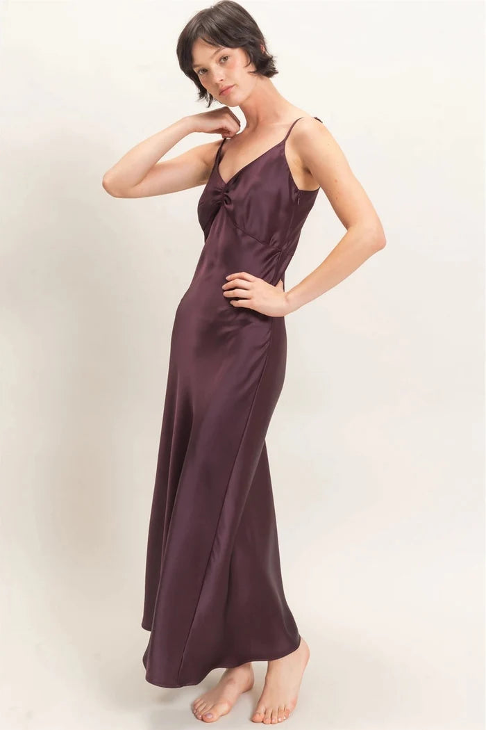 Juliet Satin Maxi Slip Dress