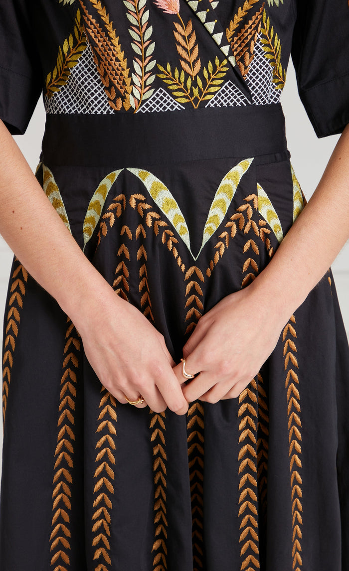 Juniper Wrap Dress - Black