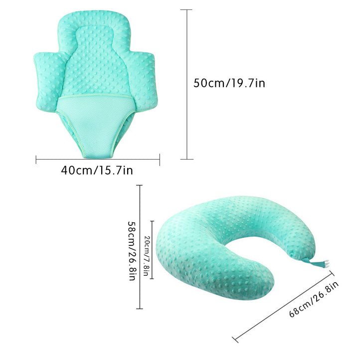 KAKIBLIN Breastfeeding Pillow Multifunctional Baby Feeding Support Nursing Pillow for Tummy Time (Green)