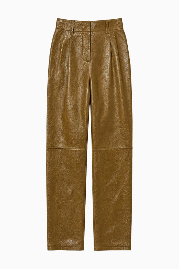 Keiran Leather Pant - Lichen