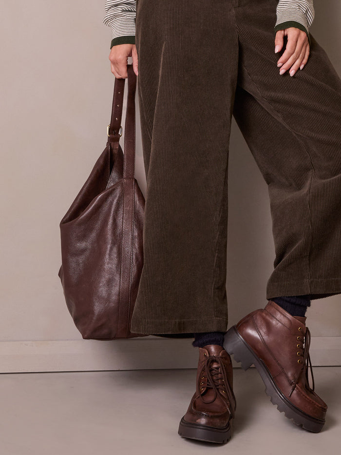 Leather Slouchy Shoulder Bag