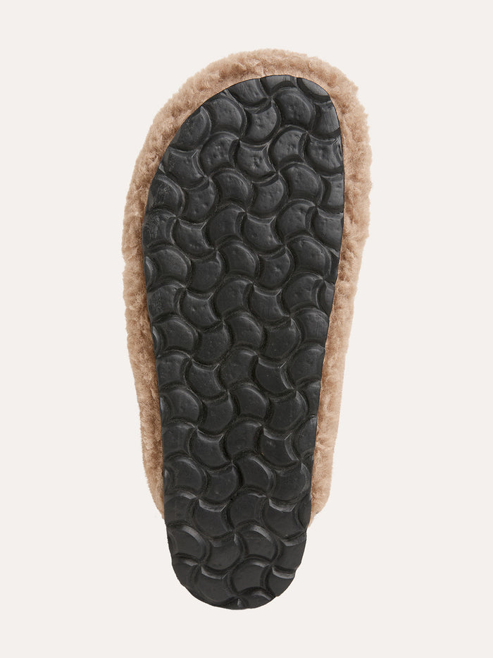 Leather Strap Teddy Clogs
