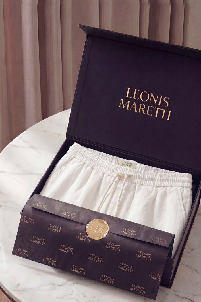 Lecce Linen Drawstring Shorts Ivory