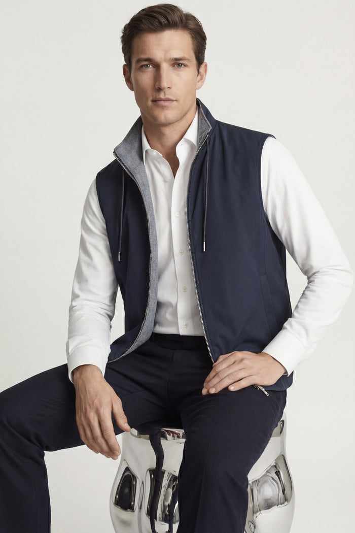 Leonis Reversible Vest Navy